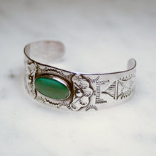 Load image into Gallery viewer, Fred Harvey Era “Navajo” Handmade Turquoise Bungle