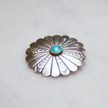 Load image into Gallery viewer, Fred Harvey Era “Navajo” Handmade Concho Pin
