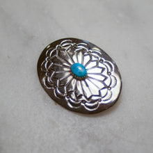 Load image into Gallery viewer, Fred Harvey Era “Navajo” Handmade Concho Pin