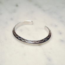 Load image into Gallery viewer, Fred Harvey Era “Navajo” Handmade Heavy Triangle Shape Bungle