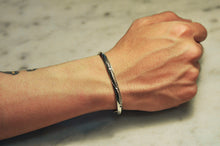 Load image into Gallery viewer, Fred Harvey Era “Navajo” Handmade Thin Triangle Shape Bungle