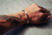 Load image into Gallery viewer, Fred Harvey Style “Navajo” Handmade Triangle Stamp Bangle