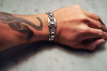 Load image into Gallery viewer, Fred Harvey Era “Navajo” Handmade Concho Stamp Bangle