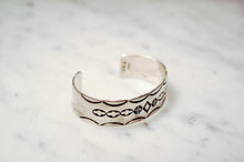 Load image into Gallery viewer, Fred Harvey Style “Navajo” Handmade Chief Stamp Bangle