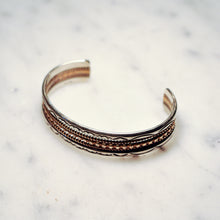 Load image into Gallery viewer, Fred Harvey Style “Navajo” Handmade Twisted Wire Stamp Bangle