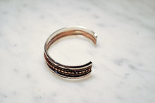 Load image into Gallery viewer, Fred Harvey Style “Navajo” Handmade Twisted Wire Stamp Bangle