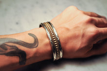 Load image into Gallery viewer, Fred Harvey Style “Navajo” Handmade Twisted Wire Stamp Bangle