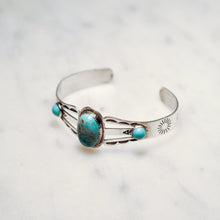 Load image into Gallery viewer, Fred Harvey Era “Navajo” Handmade Turquoise Bangle