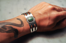 Load image into Gallery viewer, Fred Harvey Era “Navajo” Handmade Turquoise Bangle