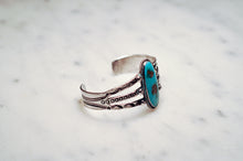 Load image into Gallery viewer, Fred Harvey Era “Navajo” Handmade Turquoise Bangle