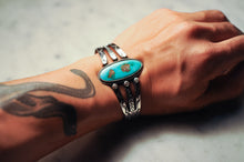 Load image into Gallery viewer, Fred Harvey Era “Navajo” Handmade Turquoise Bangle