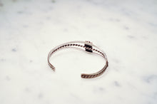 Load image into Gallery viewer, Fred Harvey Era “Navajo” Handmade Twisted Wire Turquoise Bangle