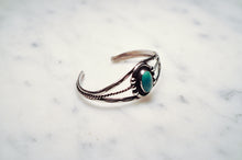 Load image into Gallery viewer, Fred Harvey Era “Navajo” Handmade Twisted Wire Turquoise Bangle