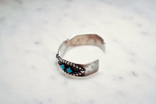 Load image into Gallery viewer, Fred Harvey Era “Navajo” Handmade Rhombus Turquoise Studs Bangle