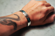 Load image into Gallery viewer, “Navajo” Handmade Turquoise & Coral Inlay Bangle