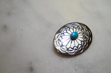Load image into Gallery viewer, Fred Harvey Era “Navajo” Handmade Concho Pin