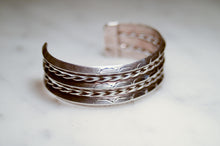 Load image into Gallery viewer, Fred Harvey Era “Navajo” Handmade Triple Triangle Bungle