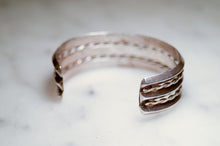 Load image into Gallery viewer, Fred Harvey Era “Navajo” Handmade Triple Triangle Bungle