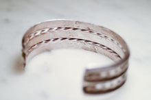 Load image into Gallery viewer, Fred Harvey Era “Navajo” Handmade Triple Triangle Bungle