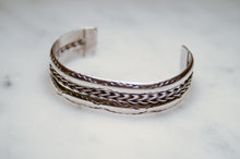 Load image into Gallery viewer, Fred Harvey Era “Navajo” Handmade Double Plate Bungle