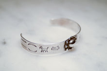 Load image into Gallery viewer, Fred Harvey Era “Navajo” Handmade Coin Silver Bungle
