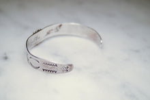 Load image into Gallery viewer, Fred Harvey Era “Navajo” Handmade Coin Silver Bungle