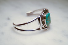 Load image into Gallery viewer, Fred Harvey Era “Navajo” Handmade Huge Square Turquoise Bungle