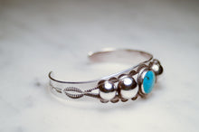Load image into Gallery viewer, Fred Harvey Era “Navajo” Handmade Turquoise Bungle