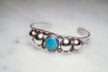 Load image into Gallery viewer, Fred Harvey Era “Navajo” Handmade Turquoise Bungle