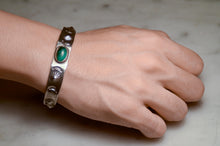 Load image into Gallery viewer, Fred Harvey Era “Navajo” Handmade Turquoise Bungle