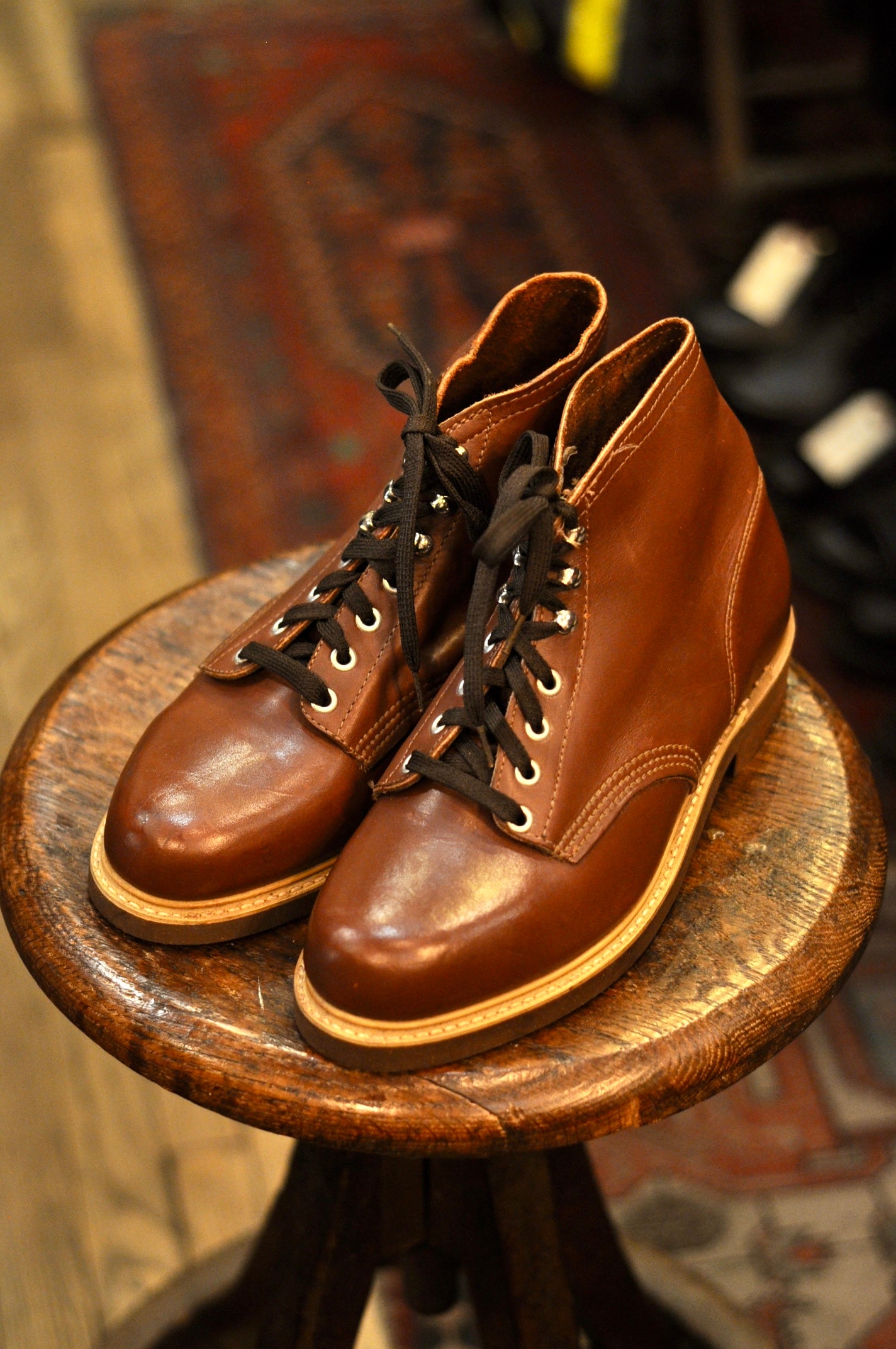 靴 Vintage leather work boots Vintage 90s Grunge Miner Work Boots Utility by NA NA Black Leather