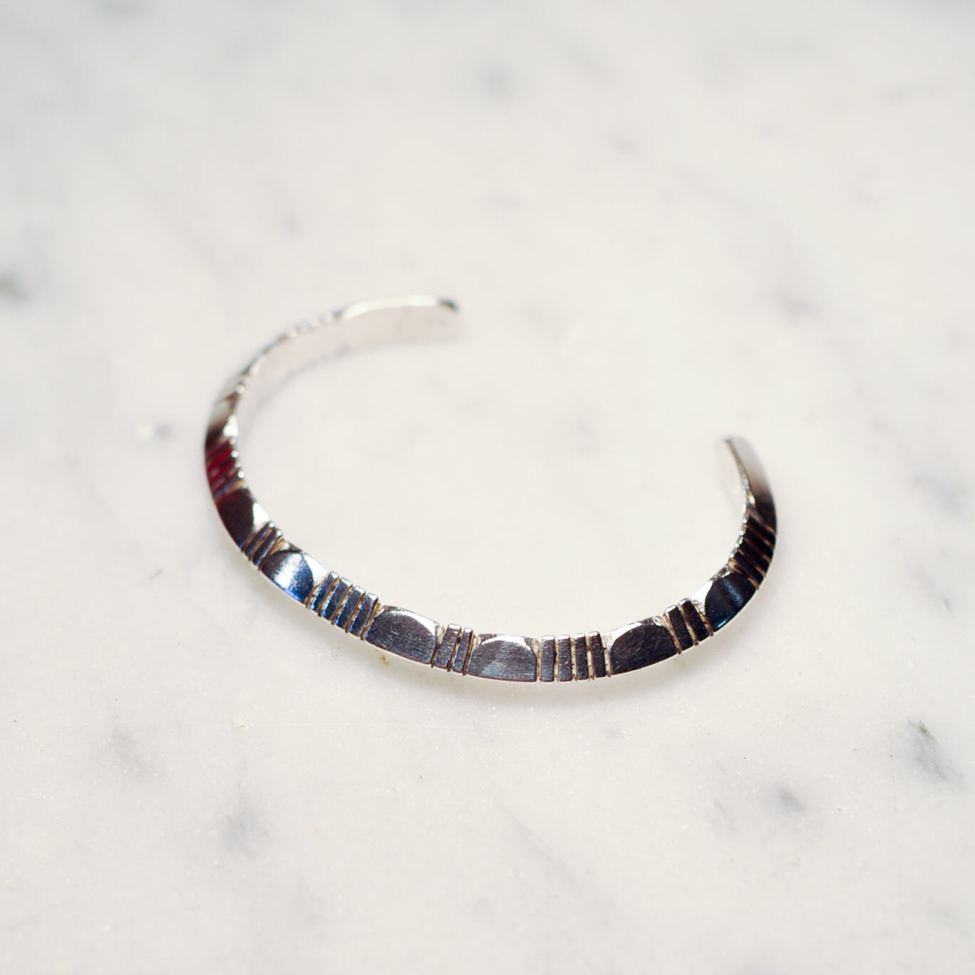 アクセサリー Navajo Don Platero Vintage Bangle Vintage Stamped Navajo Sterling Silver Signed Don Platero