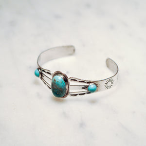 Fred Harvey Era “Navajo” Handmade Turquoise Bangle