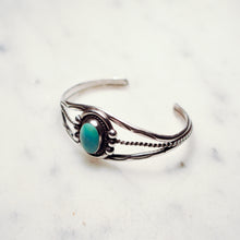 Load image into Gallery viewer, Fred Harvey Era “Navajo” Handmade Twisted Wire Turquoise Bangle
