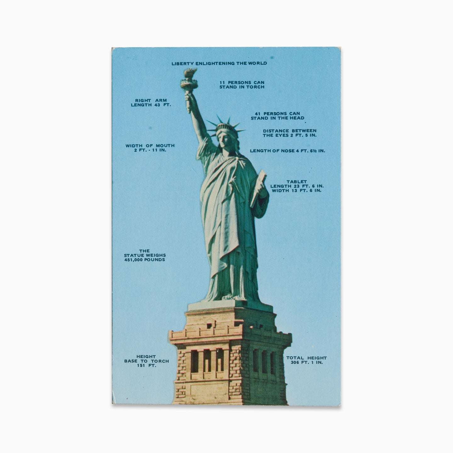 Vintage Post Card - The Statue of Liberty
